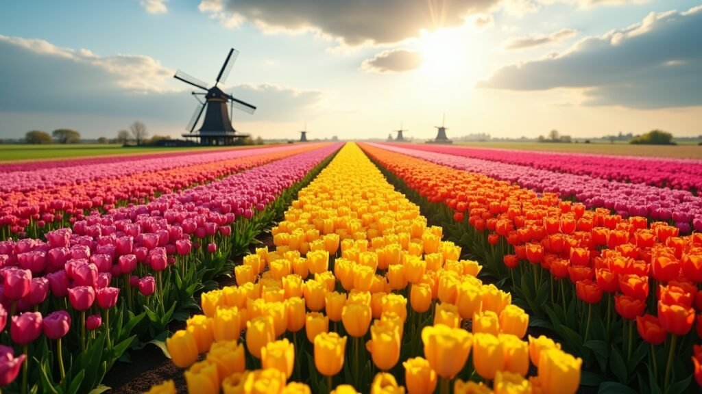 Tulip fields near Amsterdam