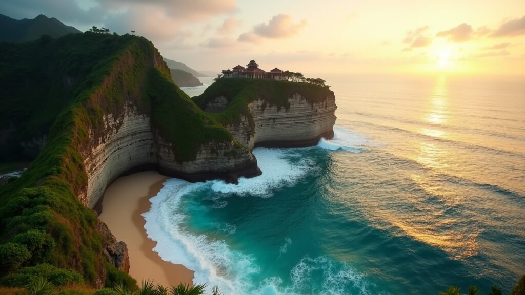 Uluwatu temple cliff ocean Bali