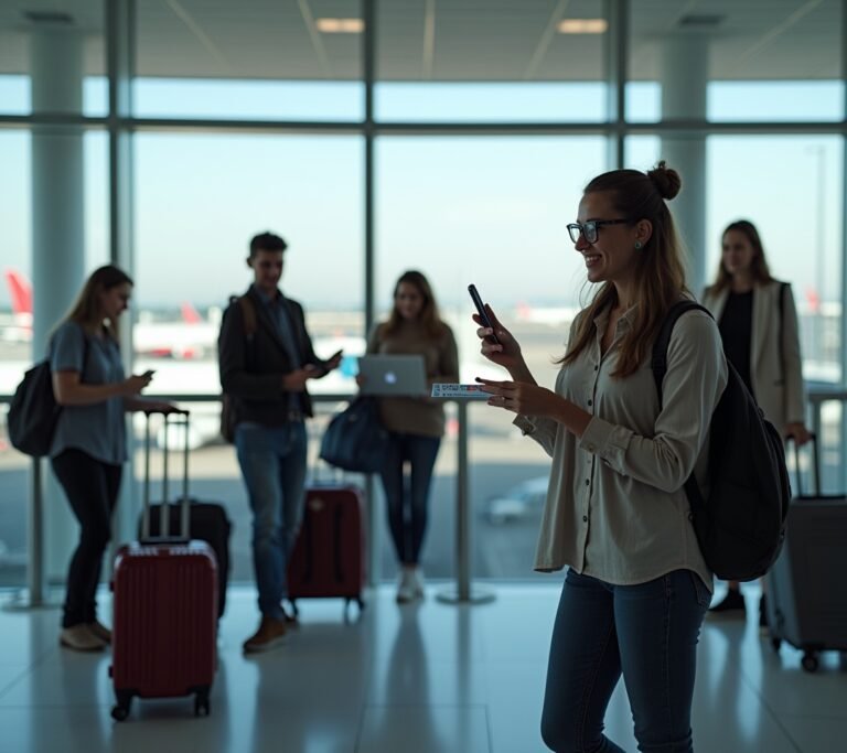 Budget airline plane on tarmac