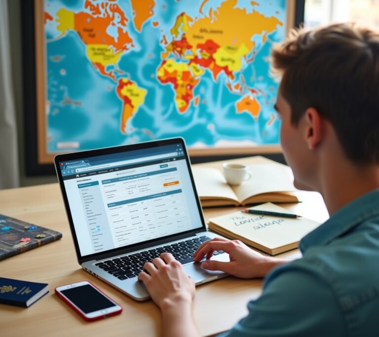Airplane flying at sunset