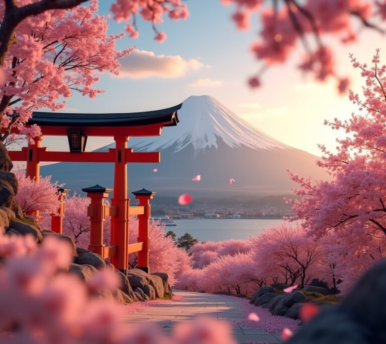 Cherry blossoms in full bloom Japan