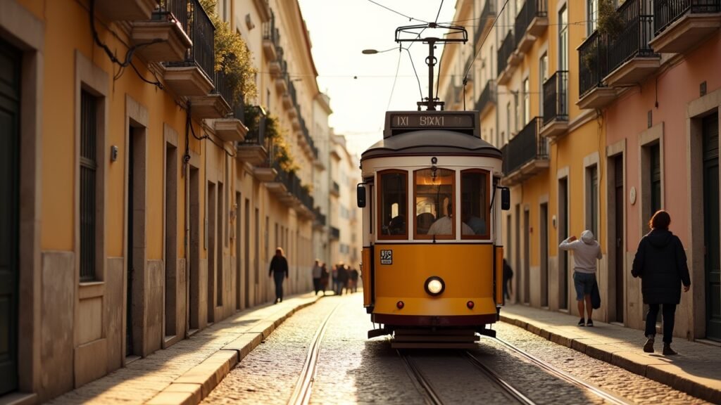 Tram 28 on Lisbon street