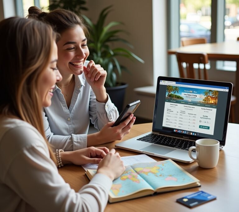 Tourists on a city walking tour