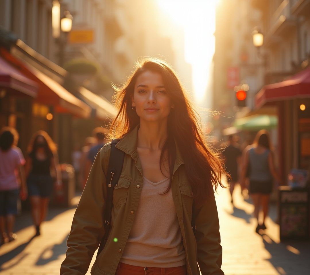 Traveler at free museum entrance