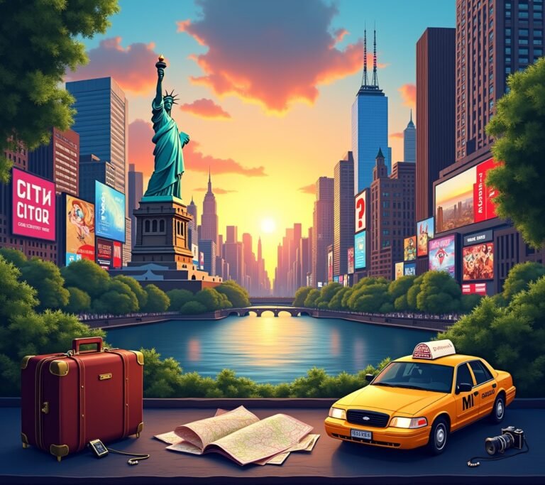 NYC Manhattan skyline from water