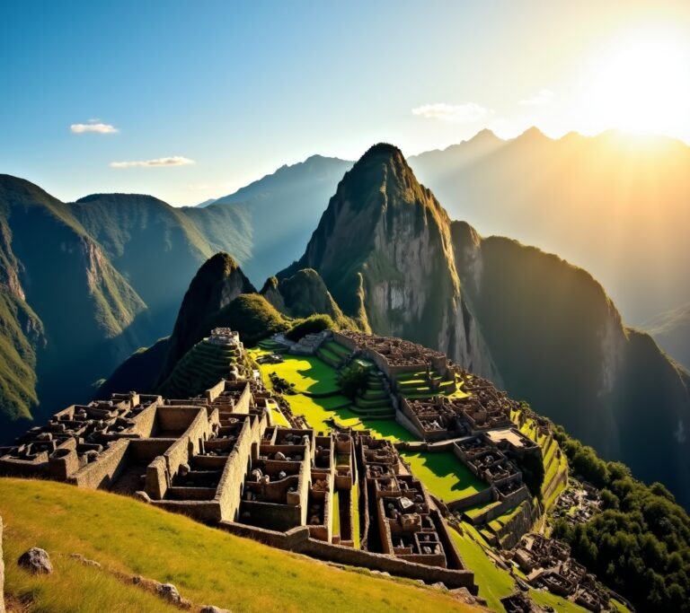 Machu Picchu sunrise clear sky