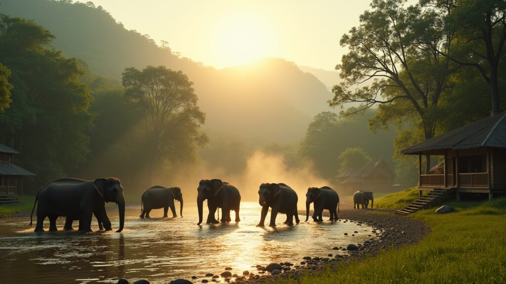 Elephant sanctuary northern Thailand
