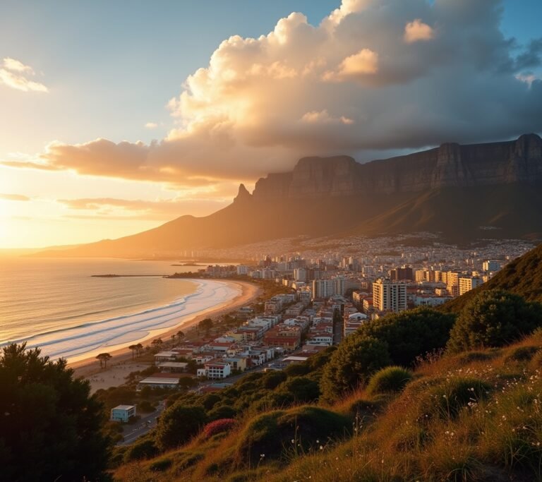 Cape Town beach Camps Bay mountain