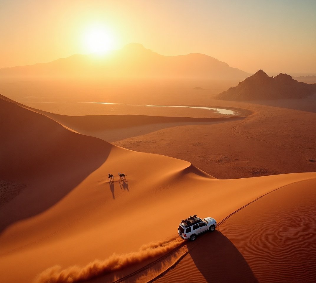 Sossusvlei red sand dunes Namibia